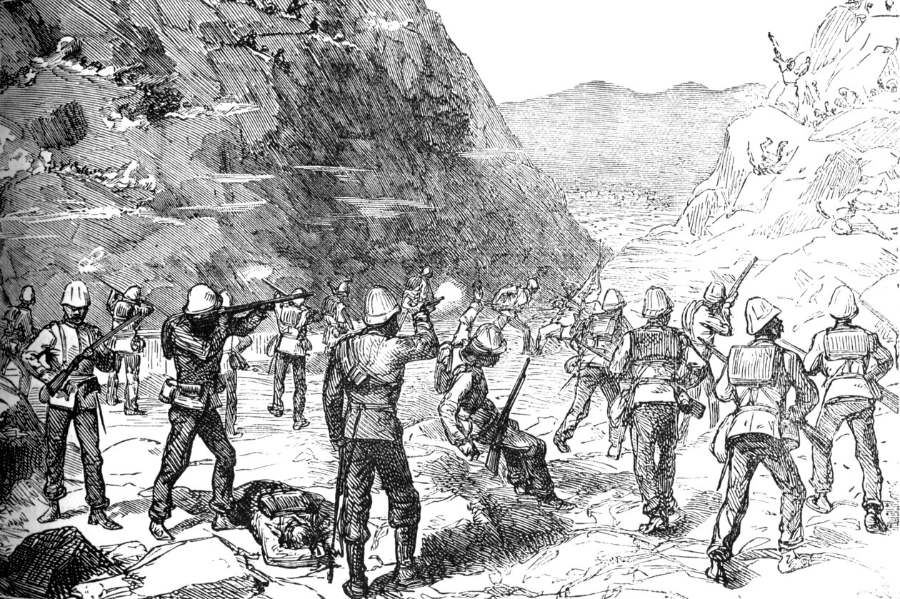 Forsøgende parti af det 67. angrebet af afghanerne, 9. november 1879, c1880 af Unbekannt