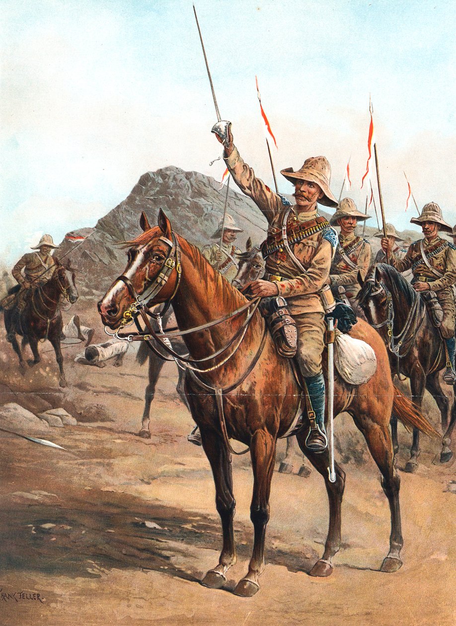 Form Up, nr. 2! Form Up!, britiske lancere i slaget ved Omdurman, Sudan, 1898 af Unbekannt