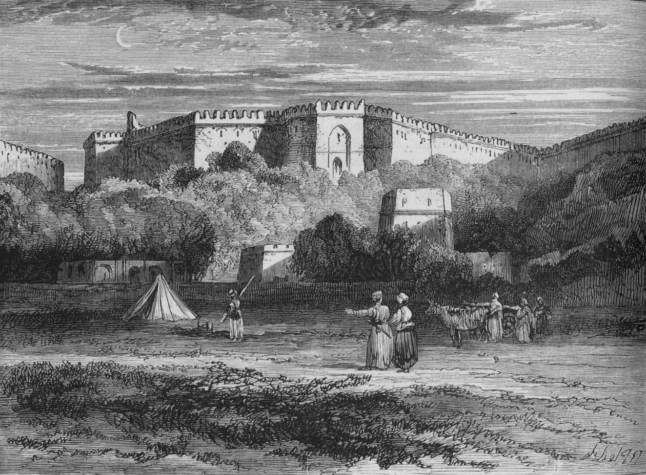 Fort Rhotas, nær Chillianwallah, c1880 af Unbekannt