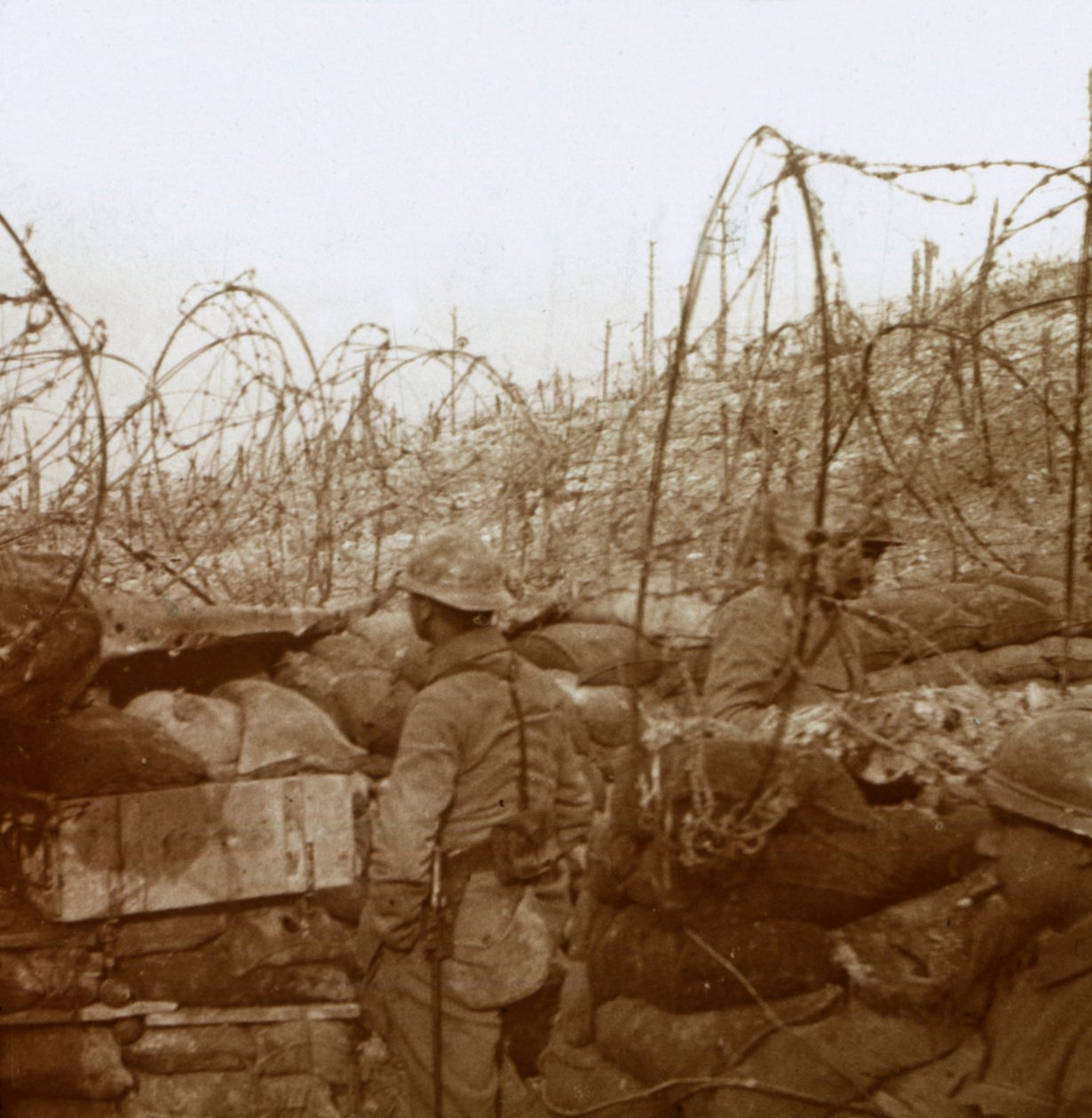 Fosse Froide skyttegrav, Champagne, Nordfrankrig, c1914-c1918 af Unbekannt
