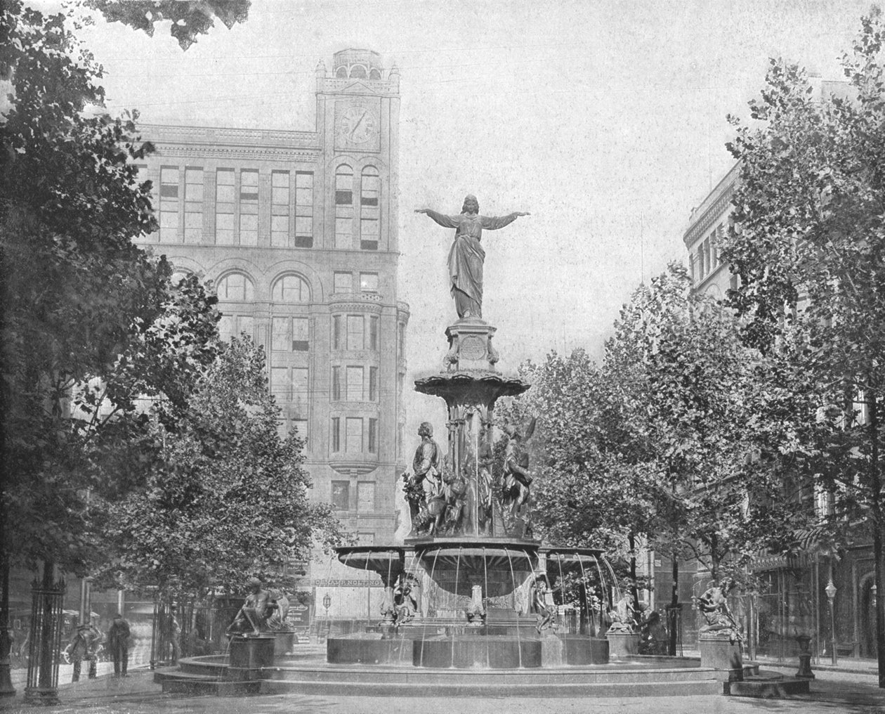 Fountain Square, Cincinnati, Ohio, USA, c1900. af Unbekannt