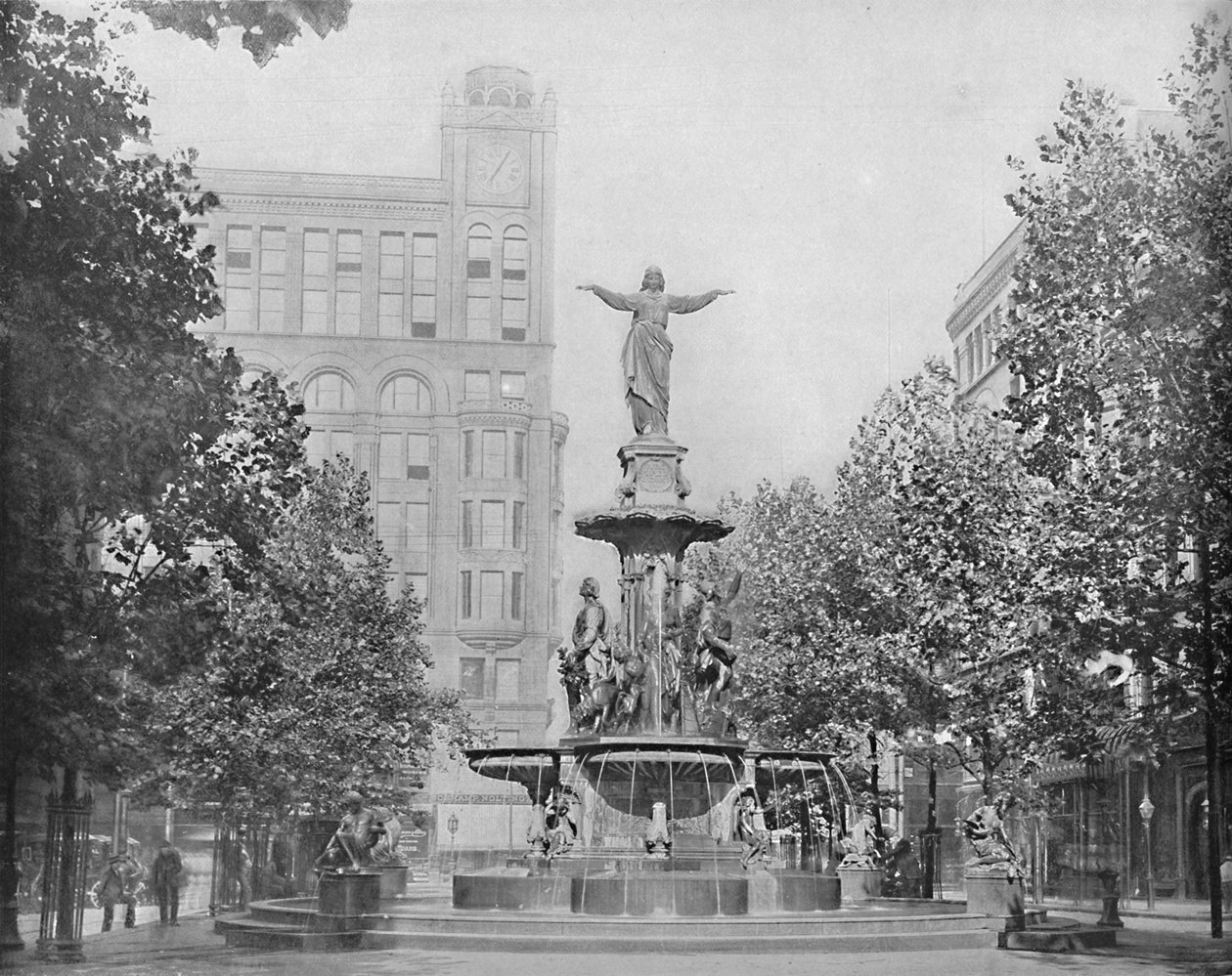 Fountain Square, Cincinnati, Ohio, c1897. af Unbekannt
