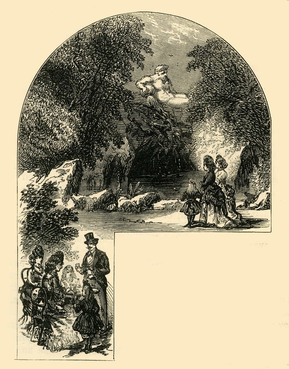 Springvand i Surrey Gardens, c1878. af Unbekannt