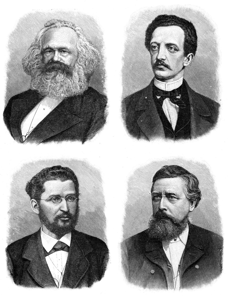 Fire tyske socialister, 1903 af Unbekannt