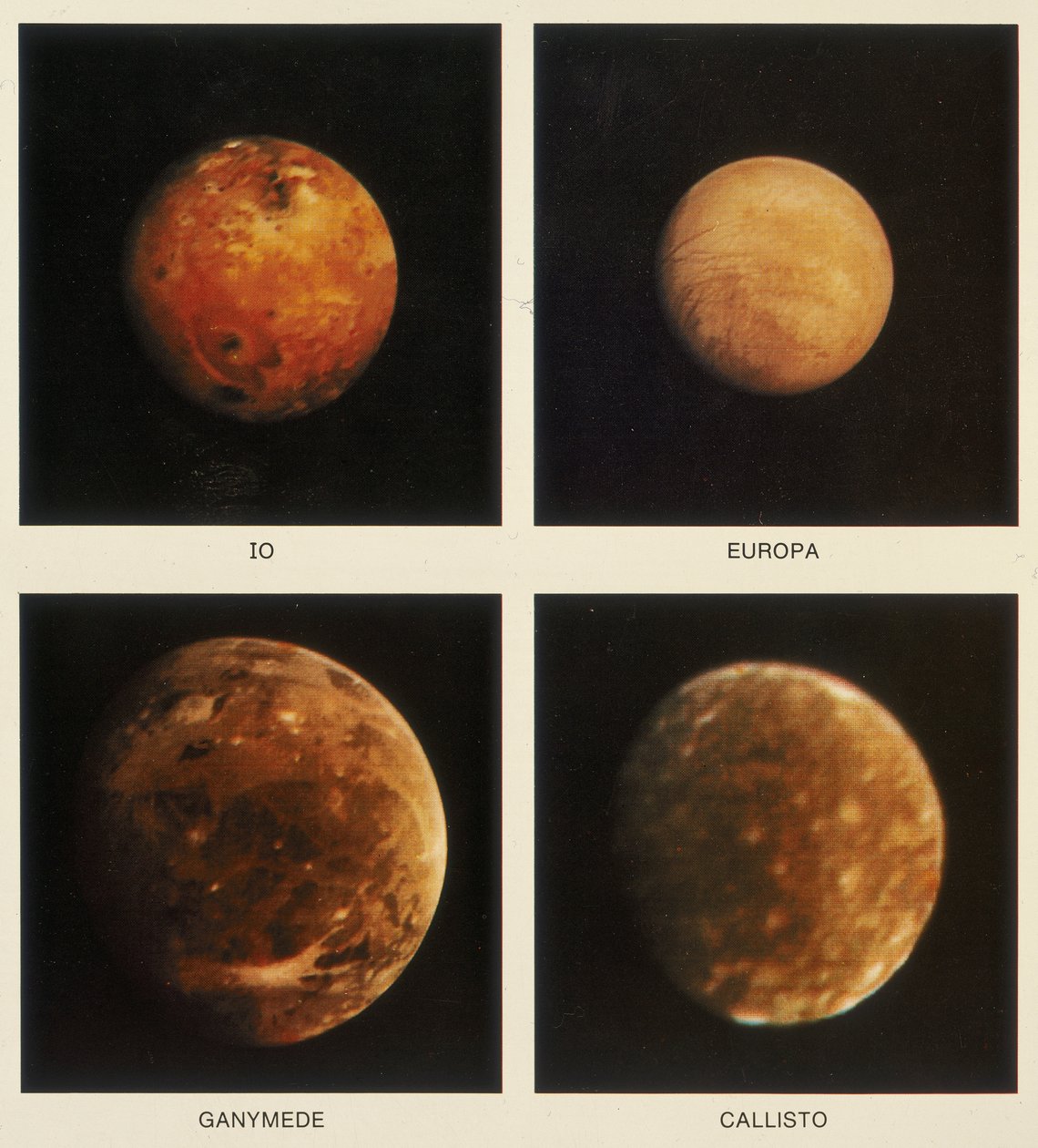 Fire måner af Jupiter. Io, Europa, Ganymede og Callisto, 1979 af Unbekannt