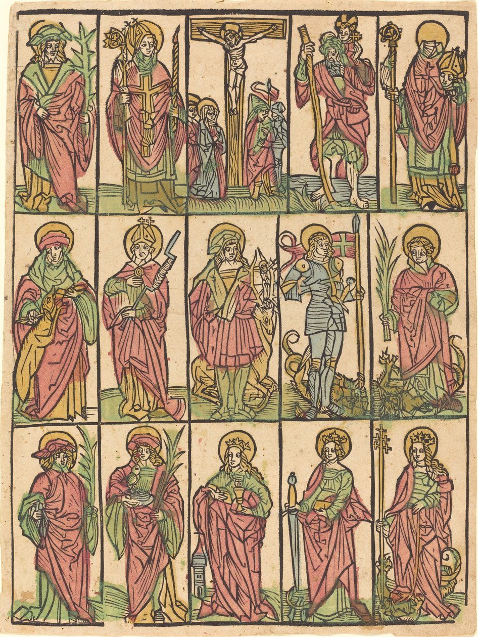 Fjorten hjælpehellige, ca. 1500. af Unbekannt