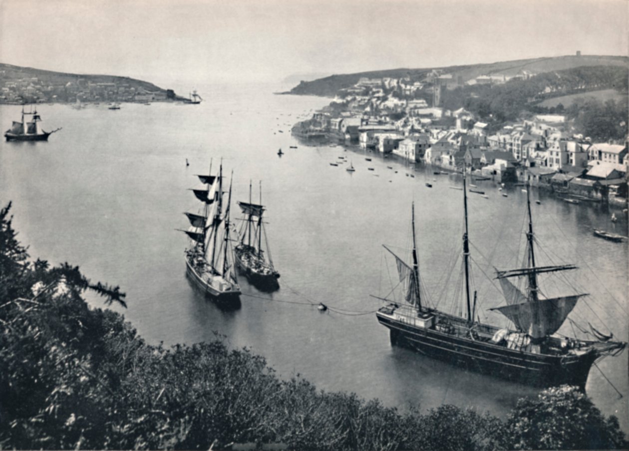Fowey - Indgang til havnen, 1895 af Unbekannt