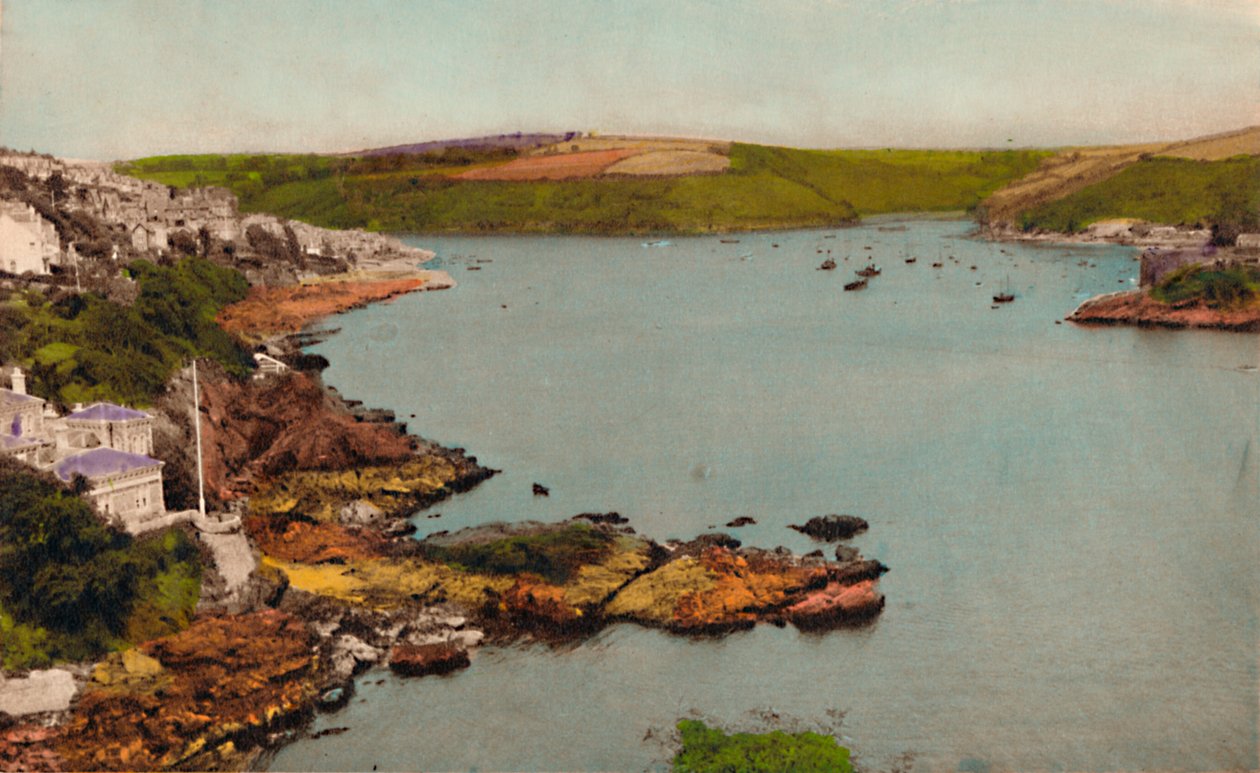 Fowey Havn fra slottet, c1930 af Unbekannt
