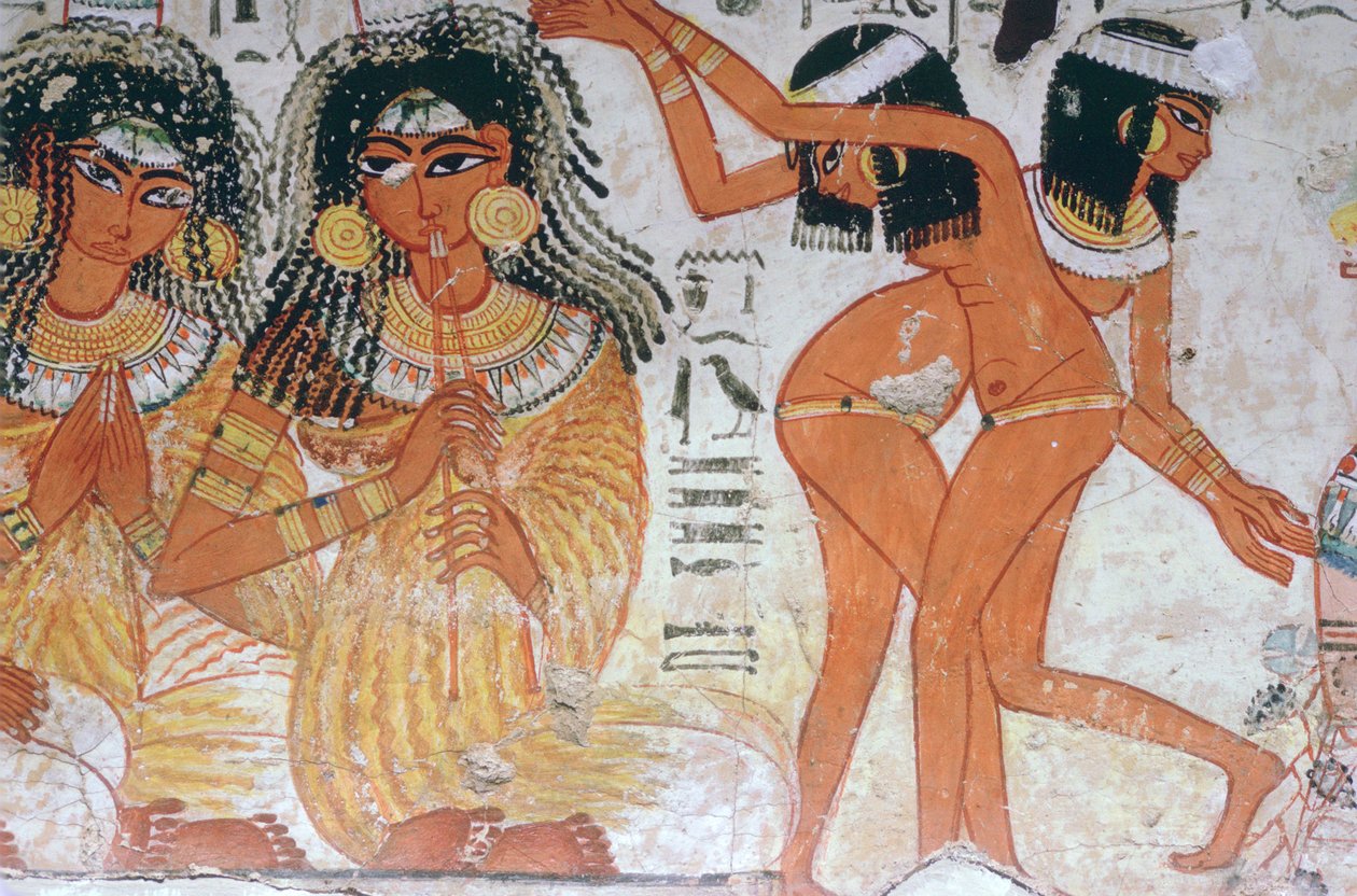 Fragment af vægmaleri fra Nebamuns grav, Theben, Egypten, 18. dynasti, c1350 f.Kr. af Unbekannt
