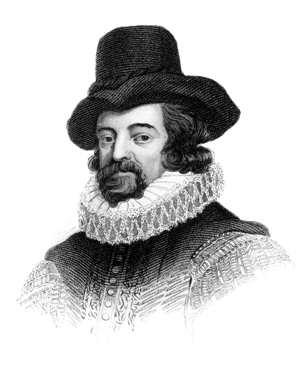Francis Bacon, Viscount St Albans, engelsk filosof, statsmand og essayist, c1850 af Unbekannt