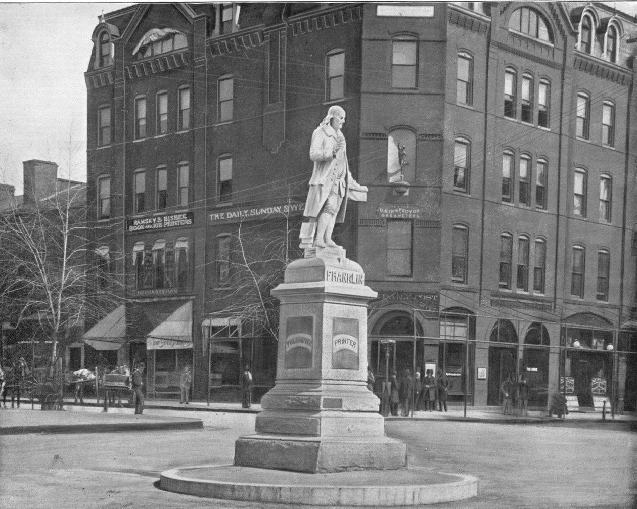 Franklin Statue, Washington DC, USA, c1900. af Unbekannt