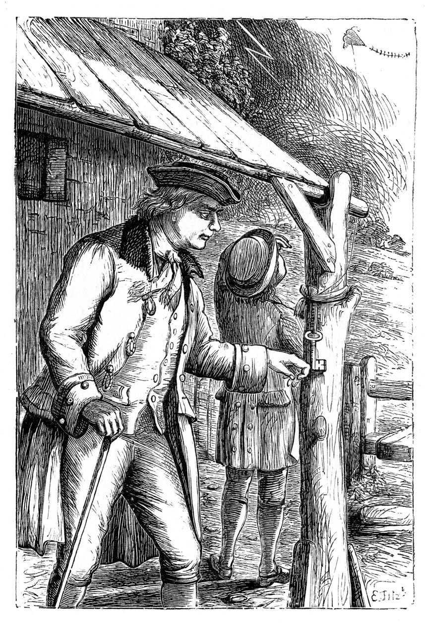 Franklins drageeksperiment, c1752, 1869 af Unbekannt