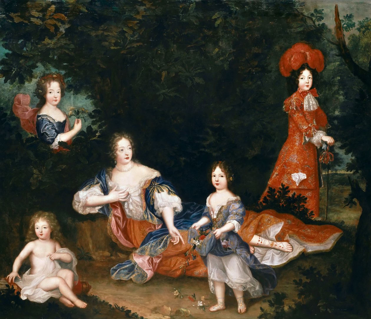 Françoise-Athénaïs de Rochechouart, Marquise de Montespan 1640-1707 og hendes børn af Unbekannt
