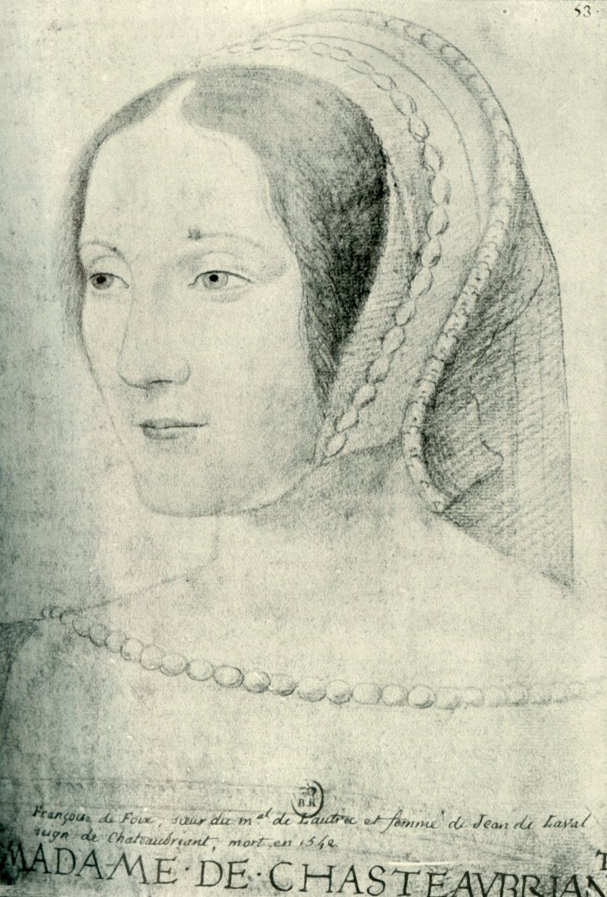 Françoise de Foix, grevinde af Châteaubriant, begyndelsen af ​​det 16. århundrede, 1907. af Unbekannt