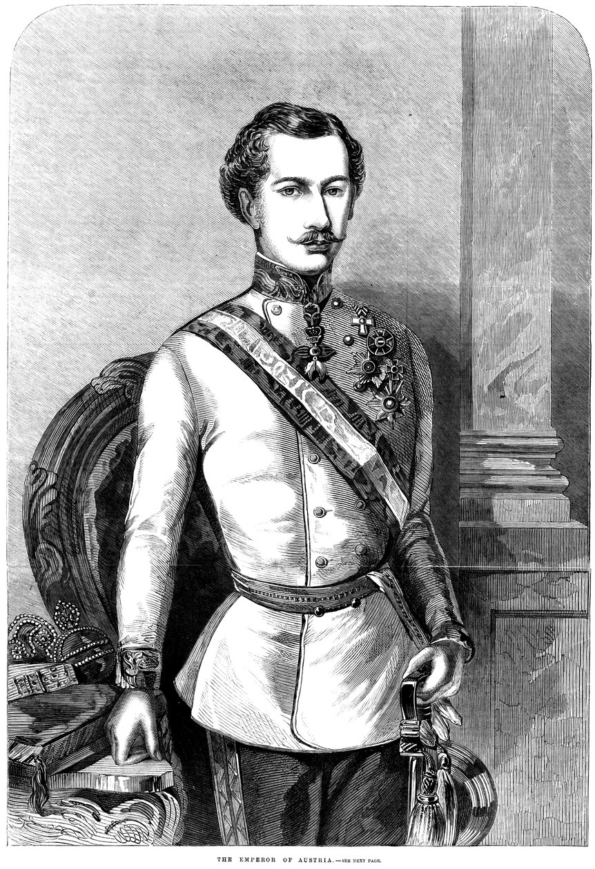 Franz Joseph I, kejser af Østrig, 1859 af Unbekannt