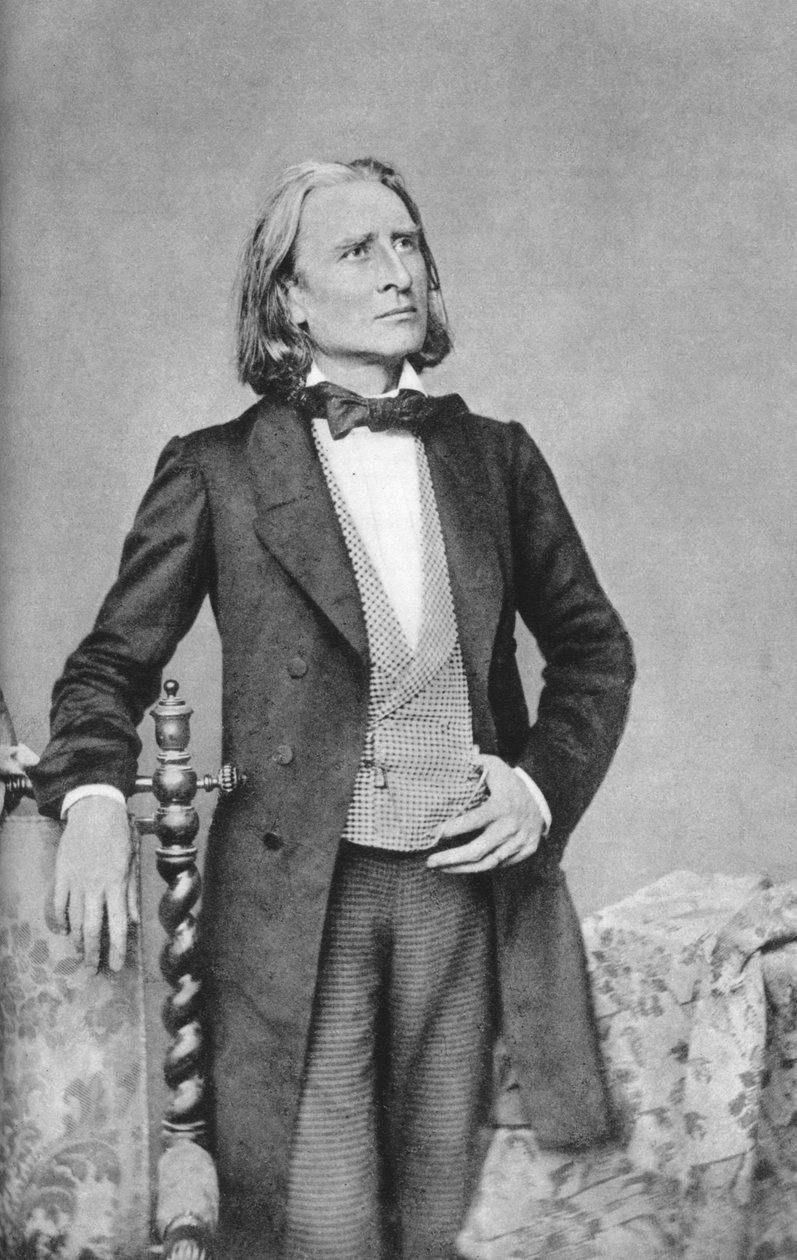Franz Liszt, ungarsk komponist, pianist, dirigent og lærer fra det 19. århundrede af Unbekannt