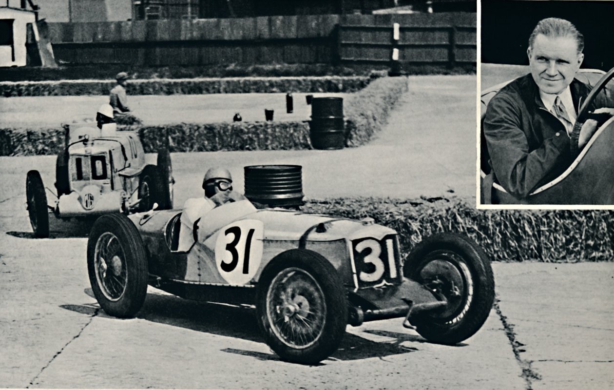 Freddie Dixon Riley på Brooklands, 1937 af Unbekannt