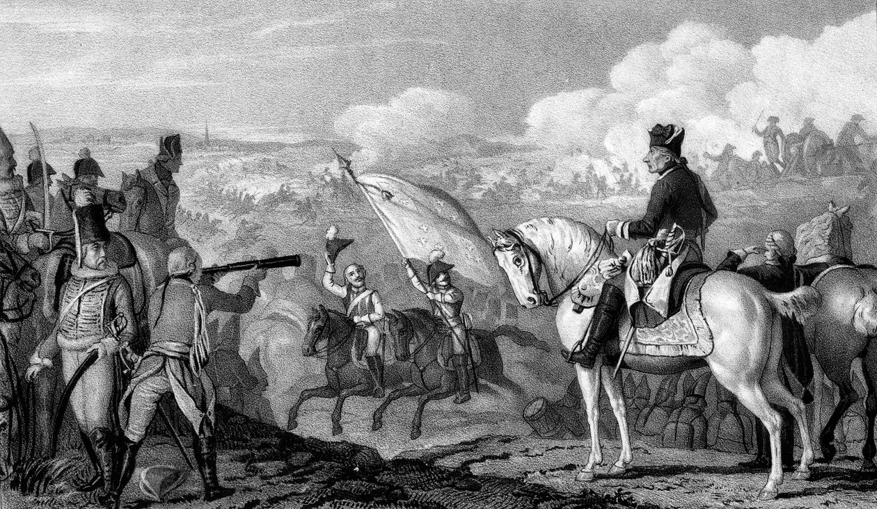 Frederik II, Den Store 1712-1786, konge af Preussen fra 1740, ved slaget ved Rossbach, 1757 af Unbekannt