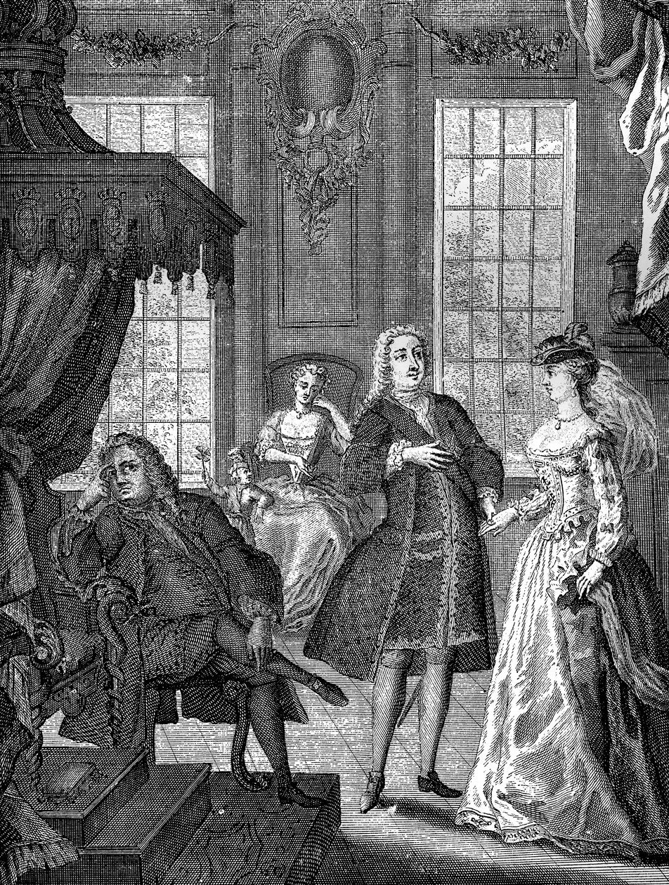Frederick Prince of Wales og Princess Augusta of Saxe-Gotha, 1736 af Unbekannt
