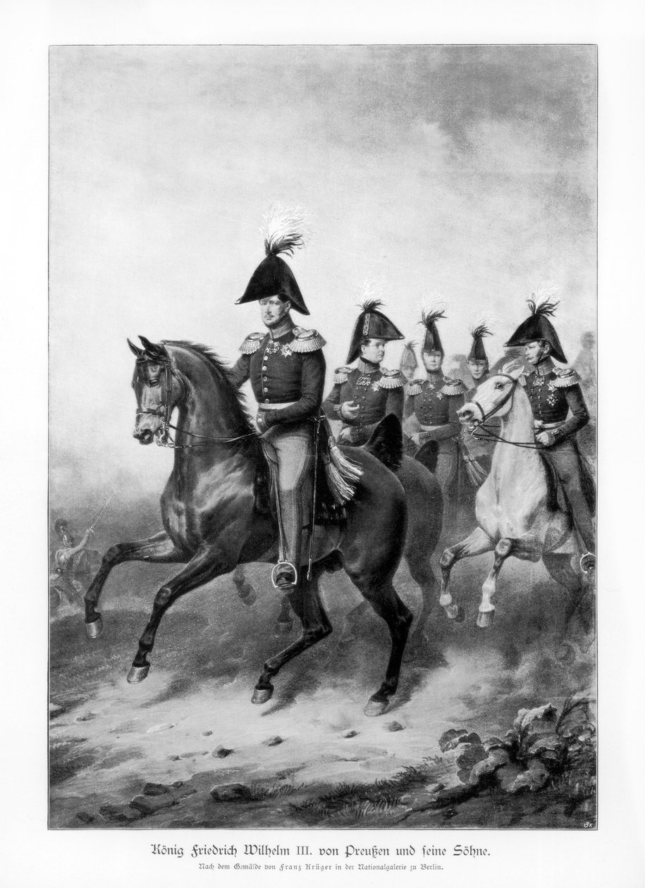 Frederik Vilhelm III, konge af Preussen, og hans sønner, 1900 af Unbekannt