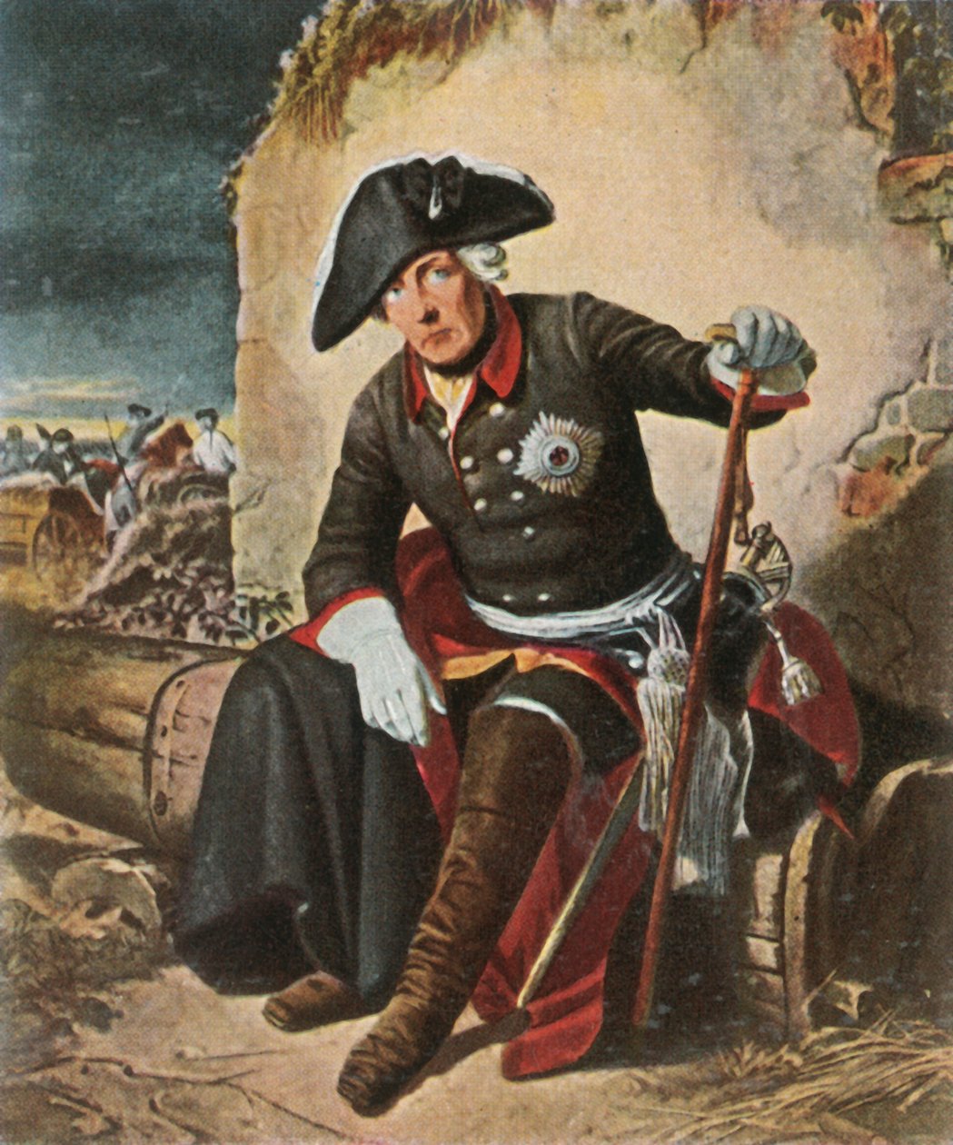 Frederik den Store efter slaget ved Kolín, 18. juni 1757, 1936. af Unbekannt