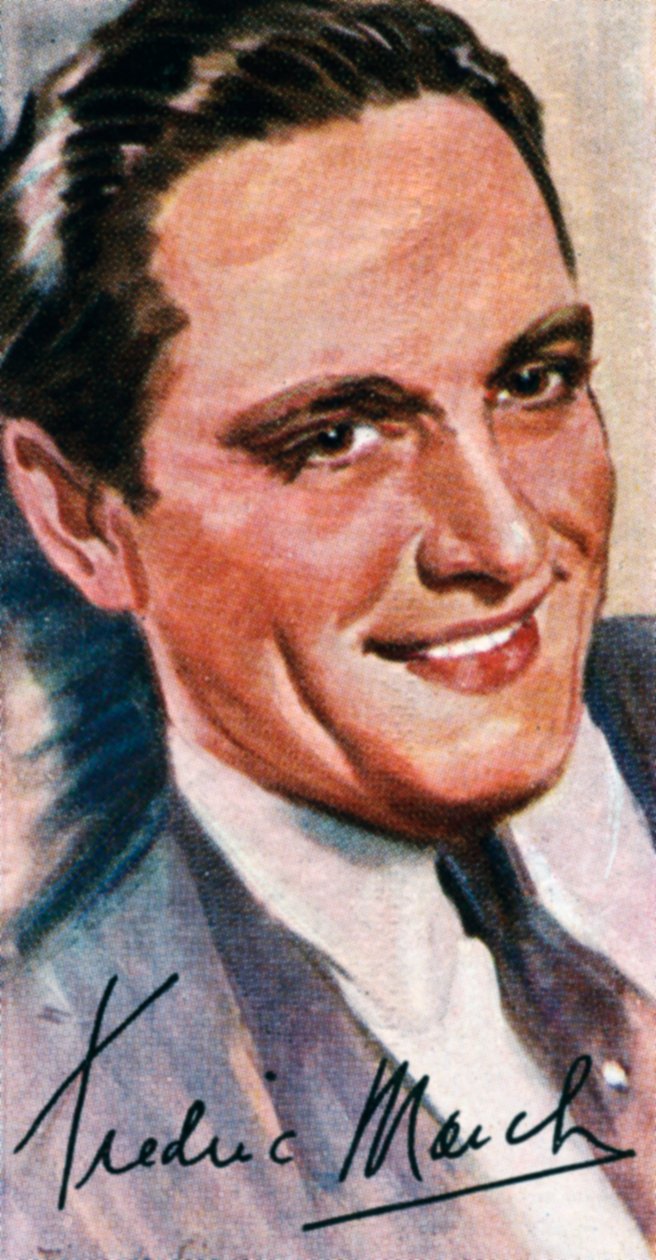 Fredric March, 1897-1975, to gange Oscar-vindende amerikansk skuespiller, 20. århundrede af Unbekannt