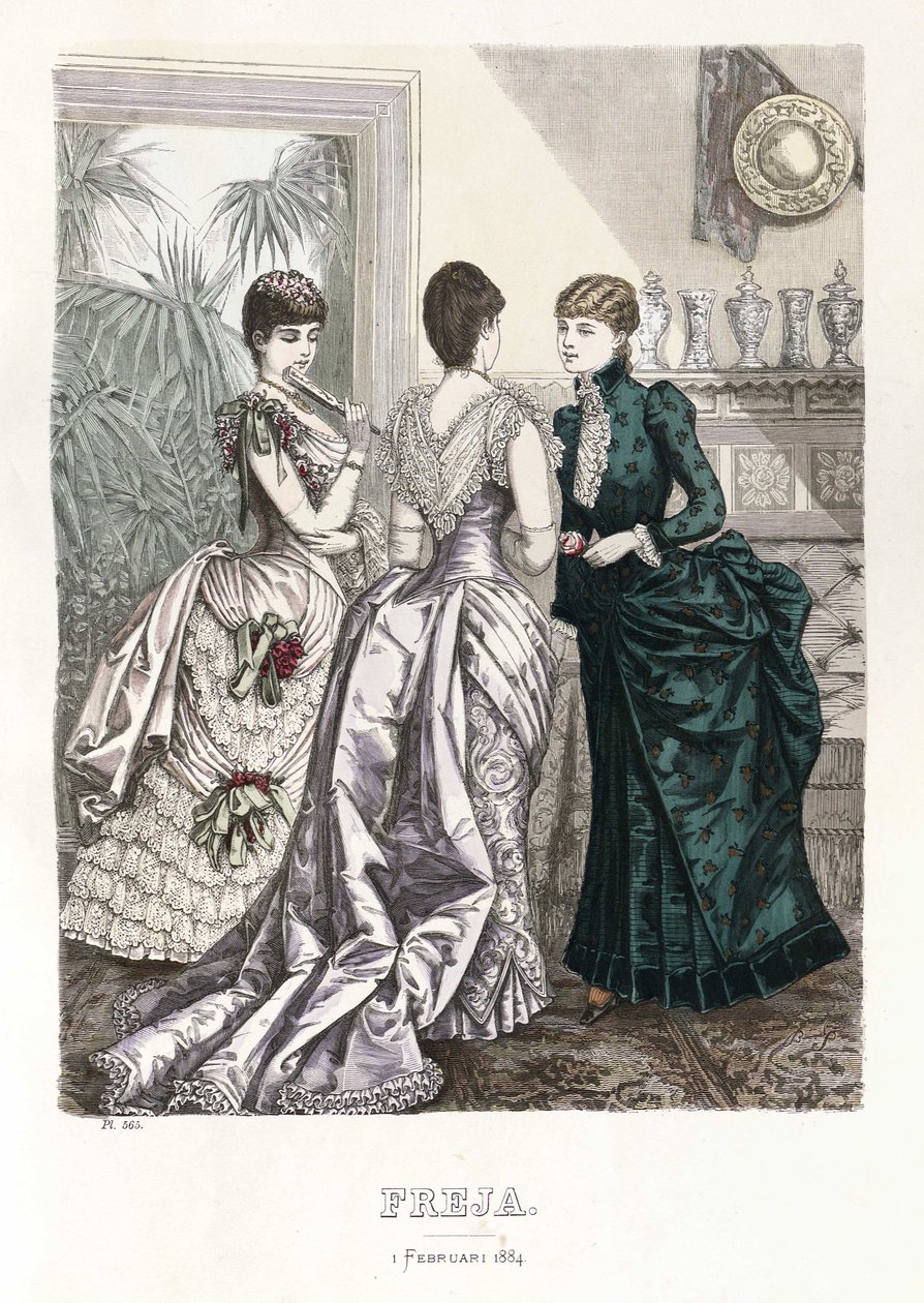 Freja- illustreret skandinavisk modeblad 1884, illustration nr. 3 af Unbekannt
