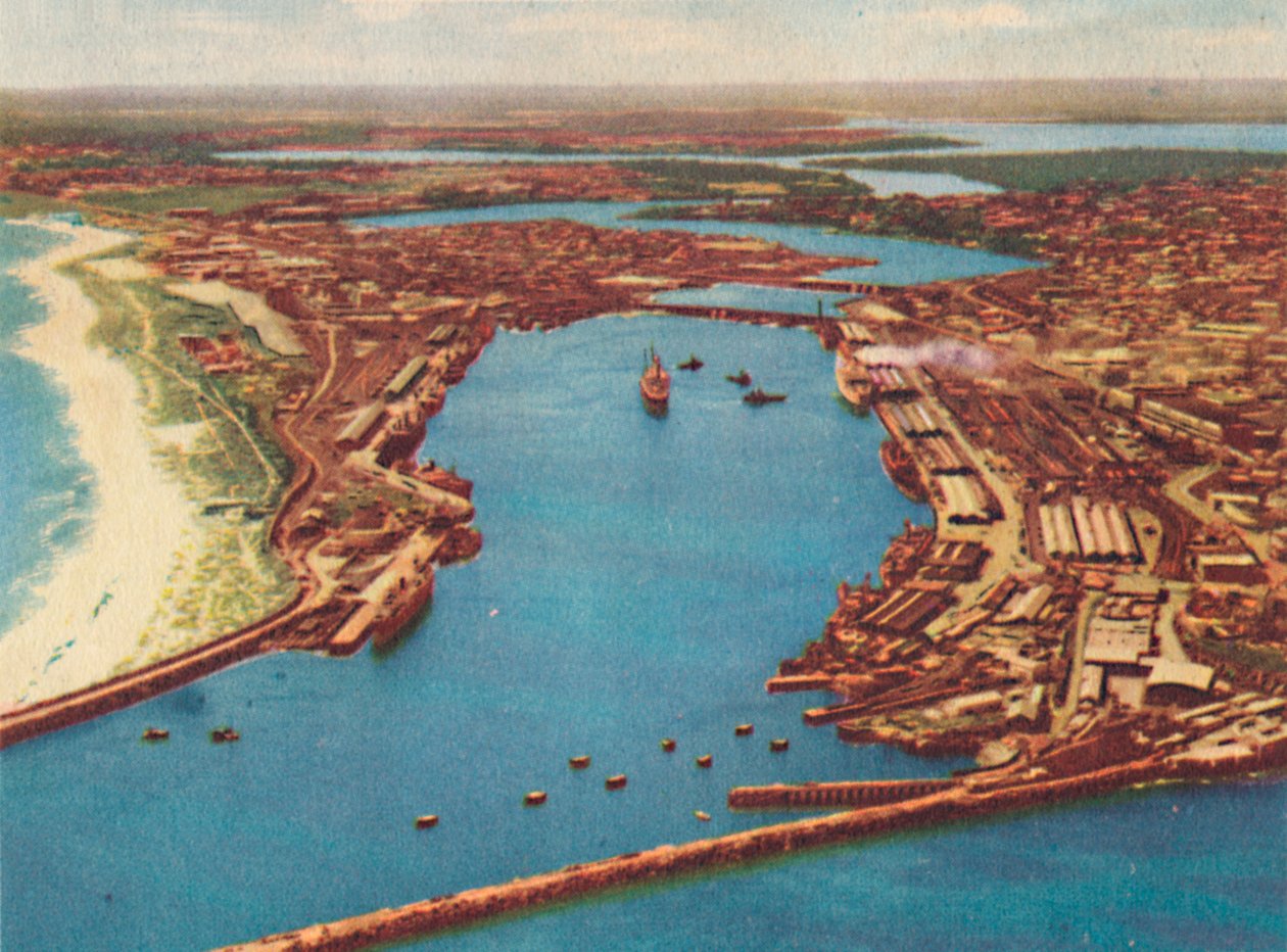 Fremantle Harbor from the Air, c1947. af Unbekannt