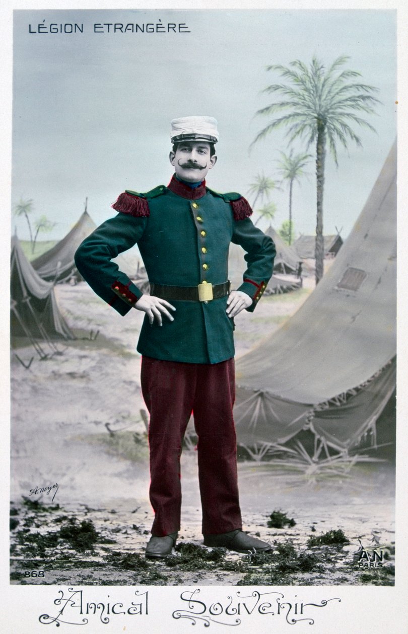 Fransk Fremmedlegion postkort, c1900 af Unbekannt