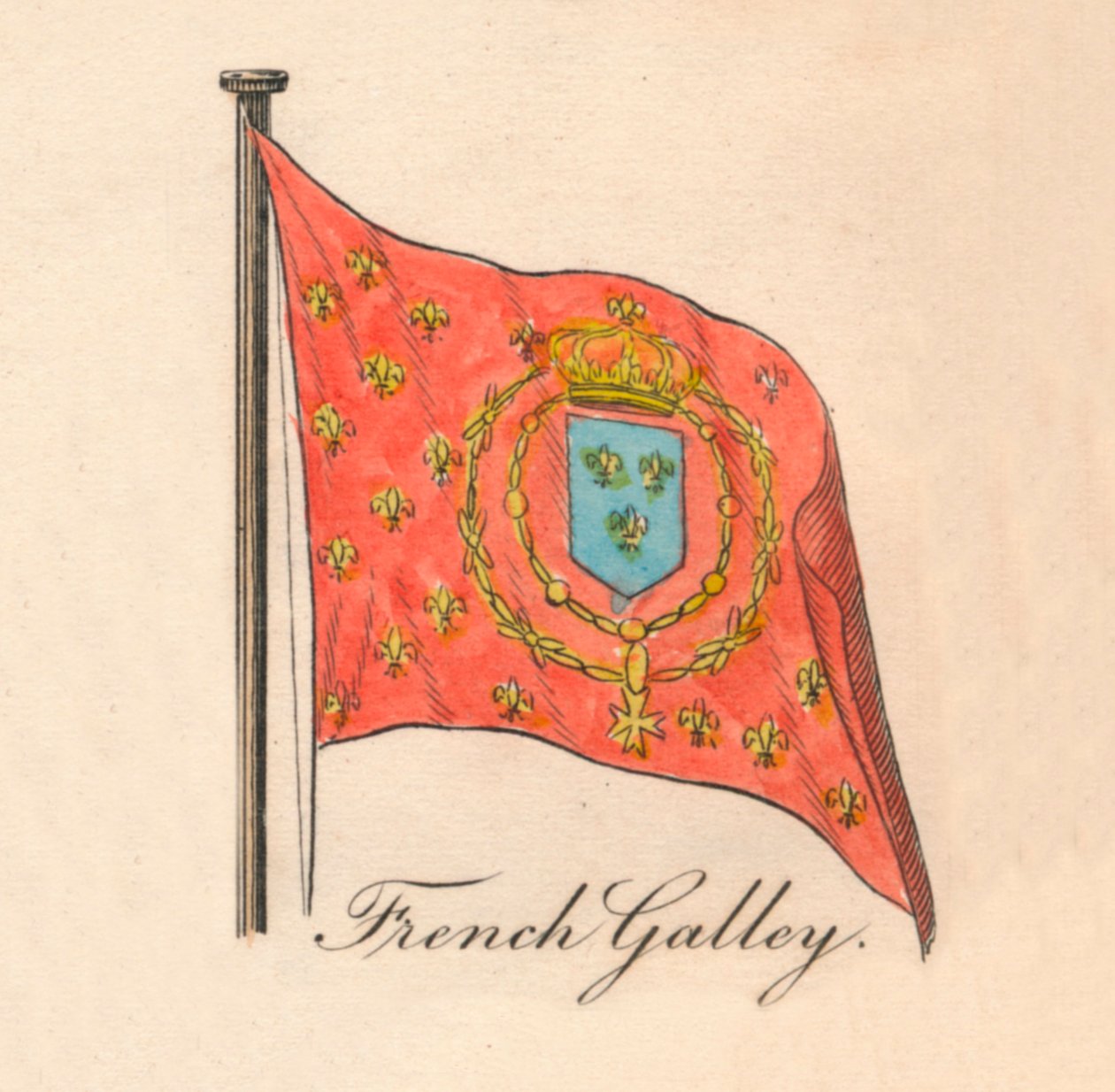 Fransk Galley, 1838 af Unbekannt