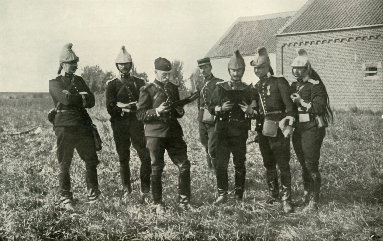 Franske stabsofficerer i konsultation, 1914, 1919. af Unbekannt