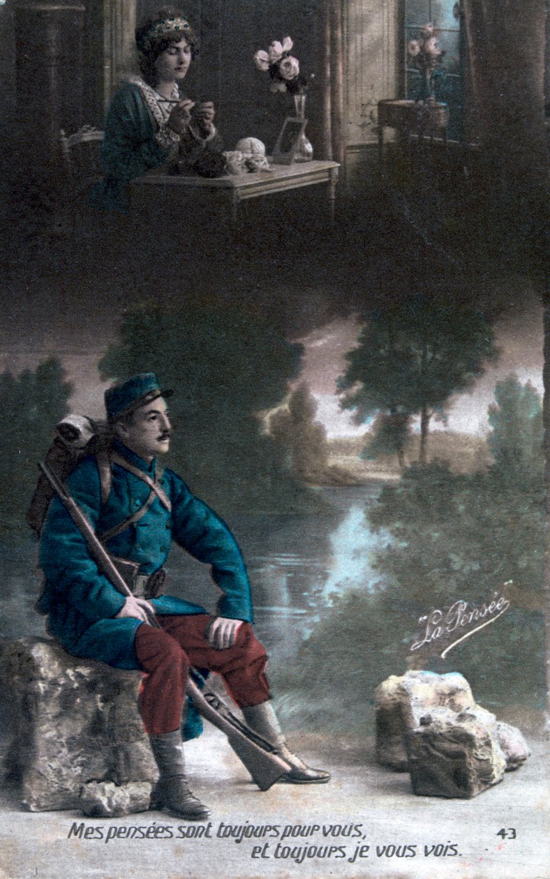 Fransk postkort fra første verdenskrig, 1914-1918 af Unbekannt