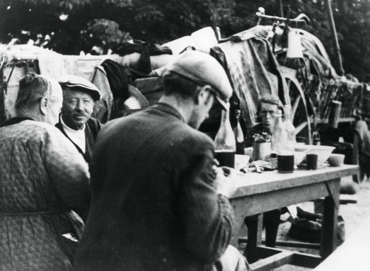 Franske og belgiske flygtninge, Rambouillet, Frankrig, 16. juli 1940 af Unbekannt