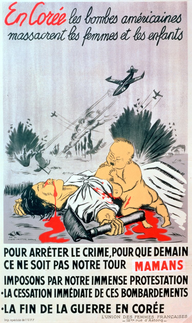 Fransk anti-koreansk krigsplakat, 1950 af Unbekannt