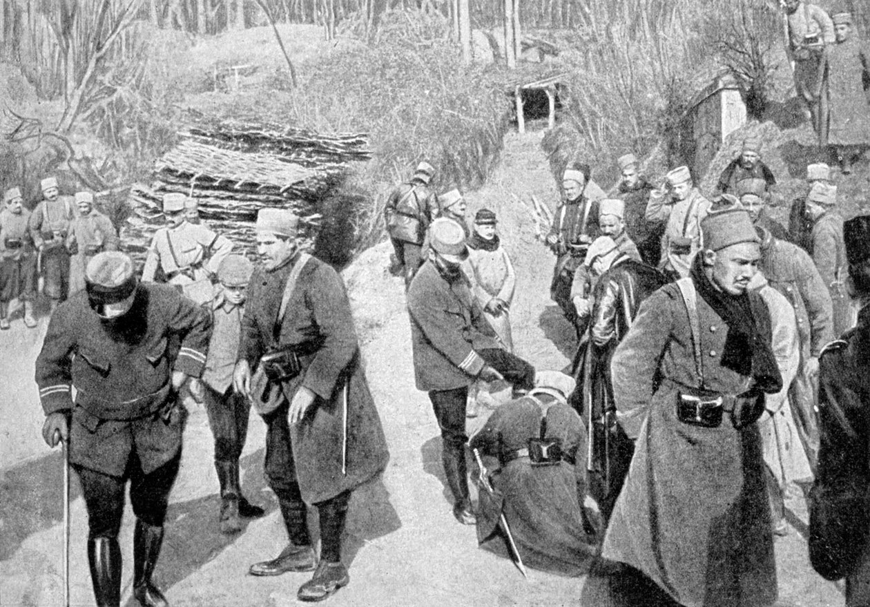 Franske kolonisoldater i Picardie, Frankrig, Første Verdenskrig, 1915 af Unbekannt