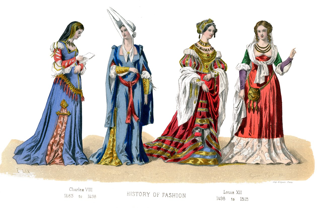 Fransk kostume: Charles VIII, Louis XII, 1882 af Unbekannt