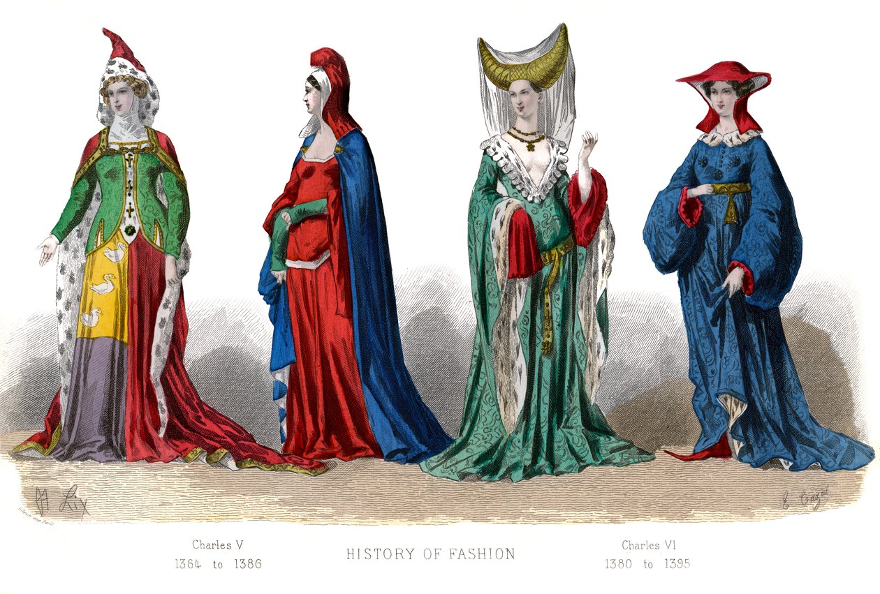 Fransk kostume: Charles V, Charles VI, 1882 af Unbekannt