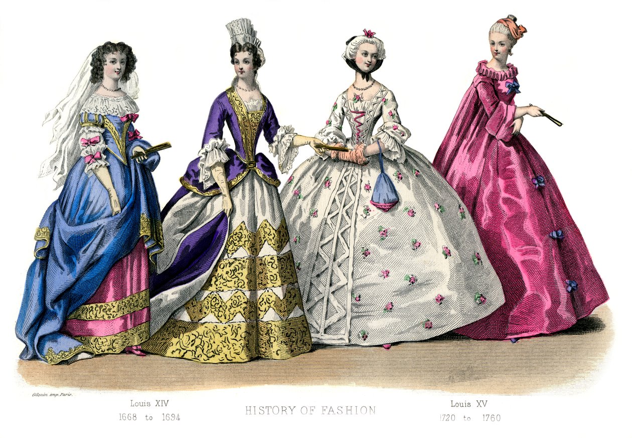 Fransk kostume: Louis XIV, Louis XV, 1882 af Unbekannt