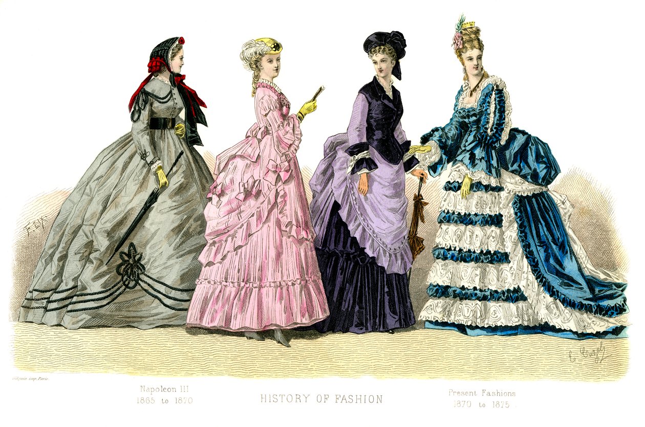 Fransk kostume: Napoleon III, Present Fashions, 1882 af Unbekannt