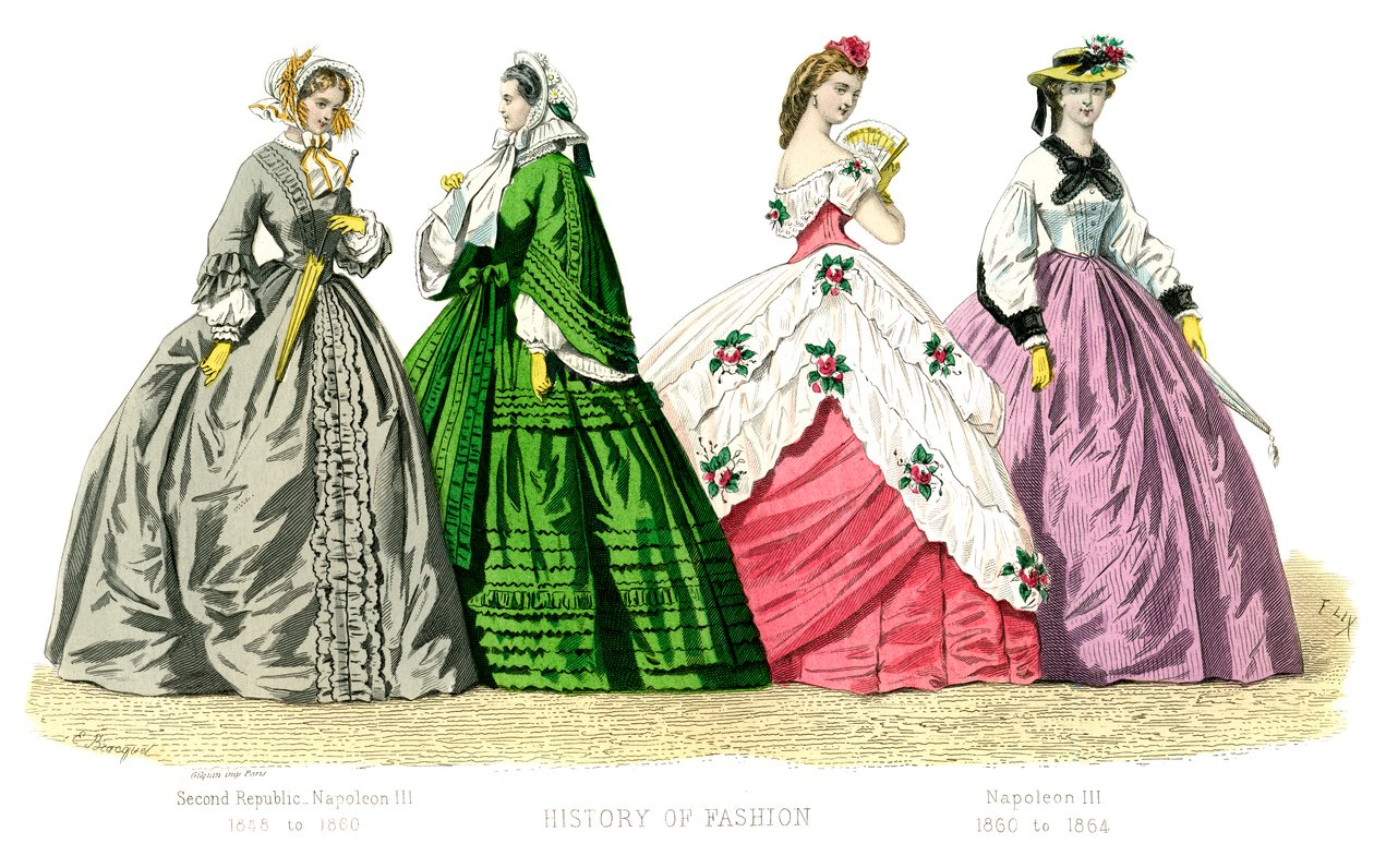 Fransk kostume: Anden Republik, Napoleon III, 1882 af Unbekannt
