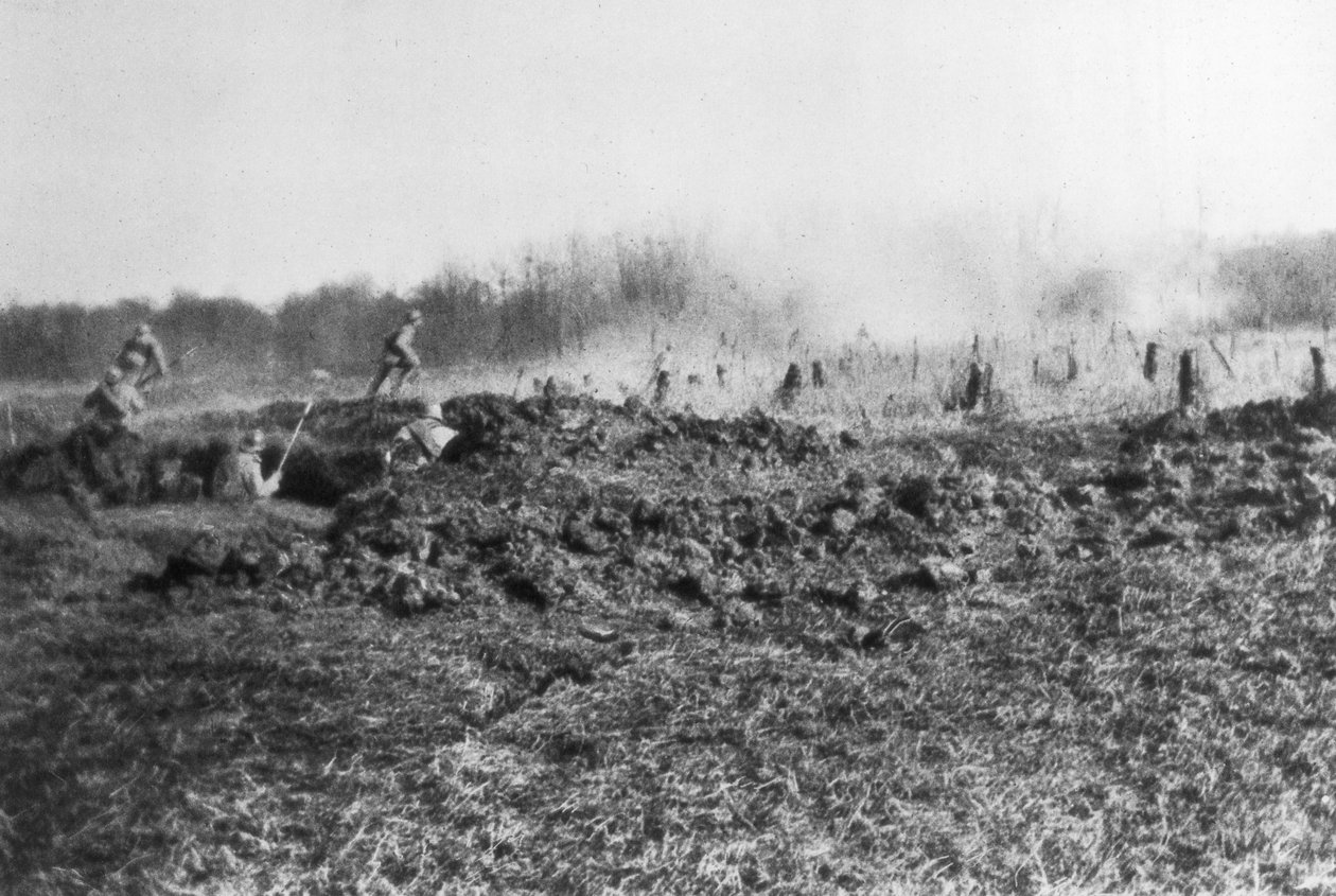 Fransk modangreb mellem Somme og floden Oise, Picardie, Frankrig, 1918 af Unbekannt