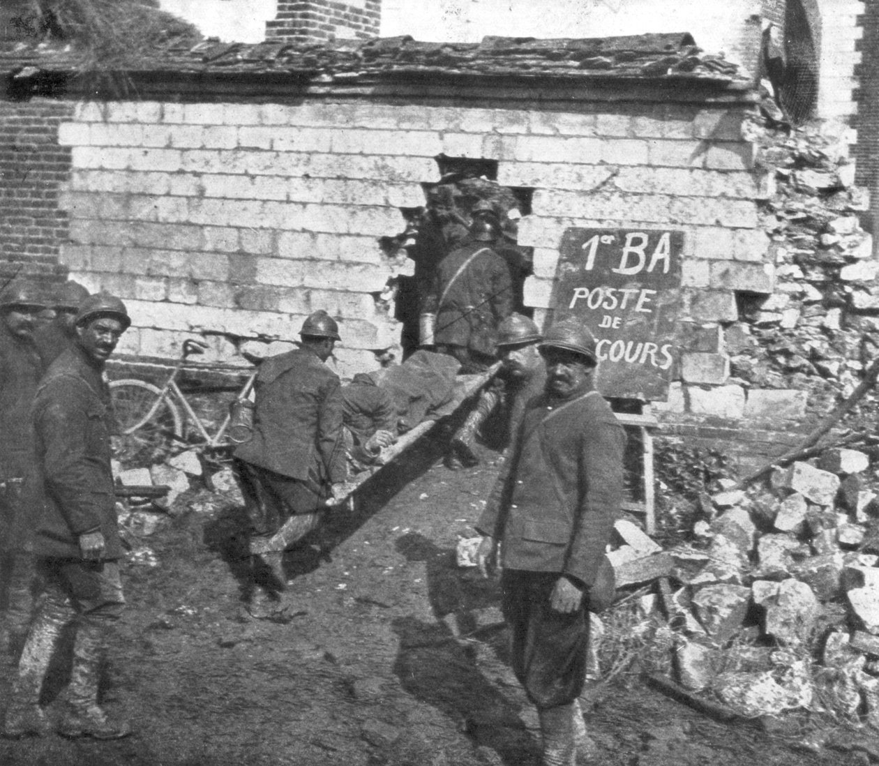 Fransk felthospital nær Moreuil, Picardie, Frankrig, 1918 af Unbekannt
