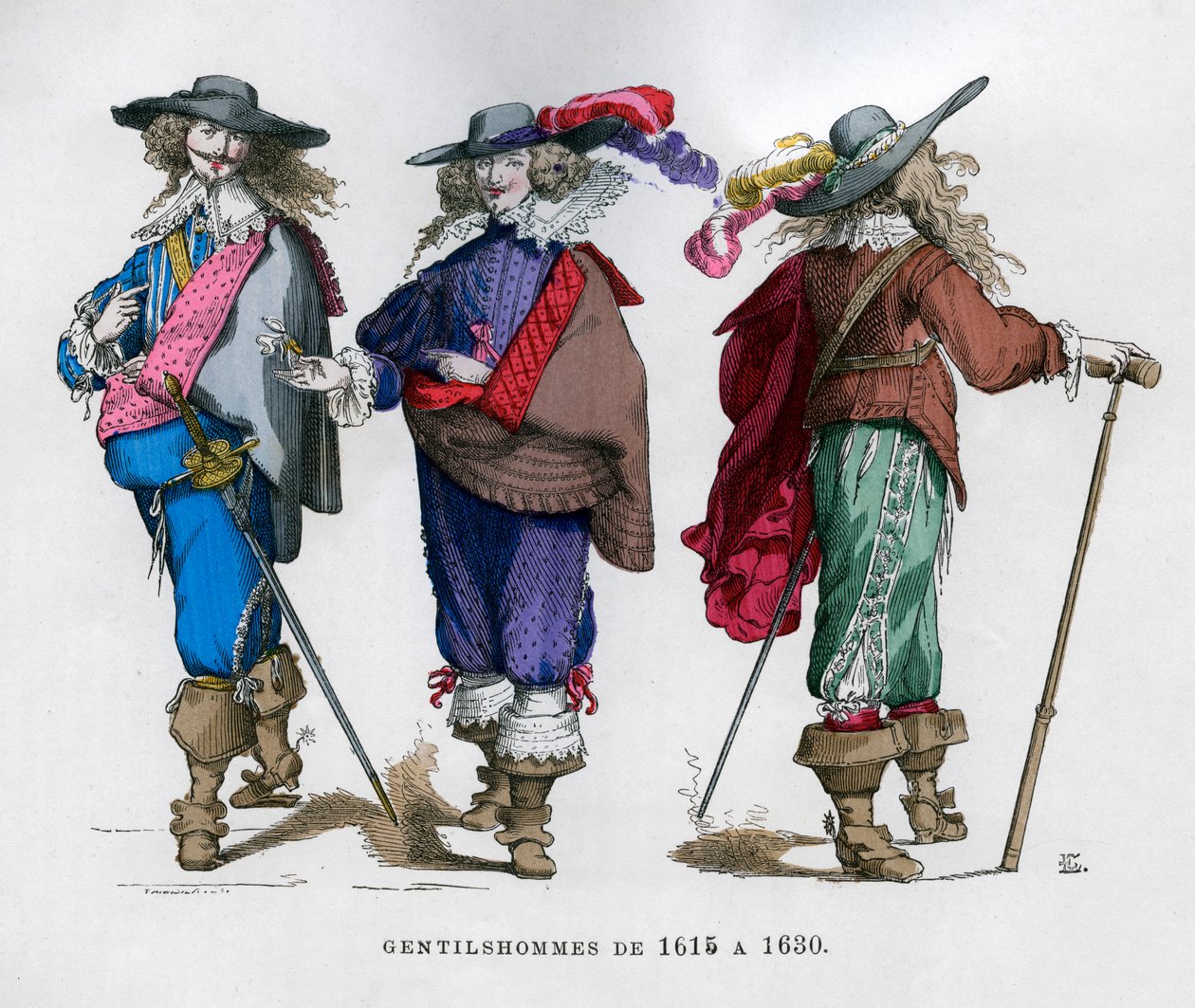 Fransk herrekostume, 1615-1630 1882-1884 af Unbekannt