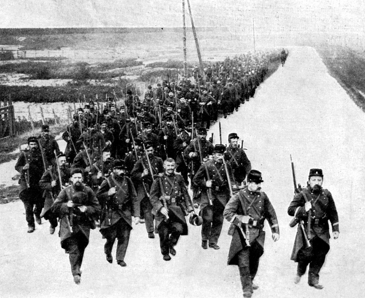 Fransk infanteri, forstærkninger til de allierede, Første Verdenskrig, 1914 af Unbekannt