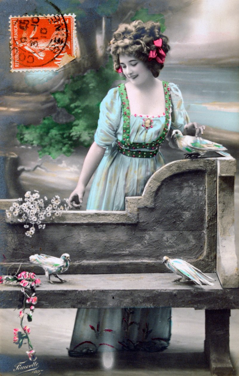 Fransk postkort, c1900 af Unbekannt