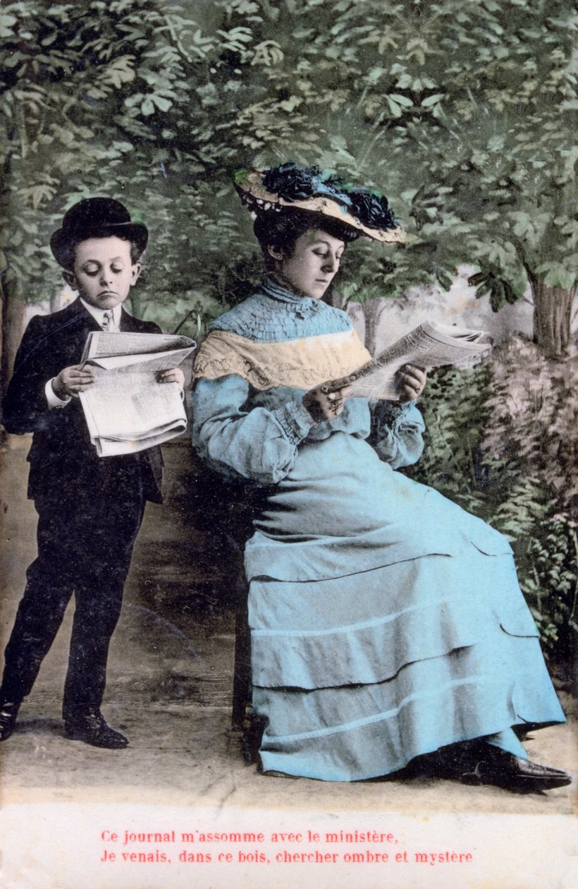 Fransk romantisk postkort, c1900 af Unbekannt