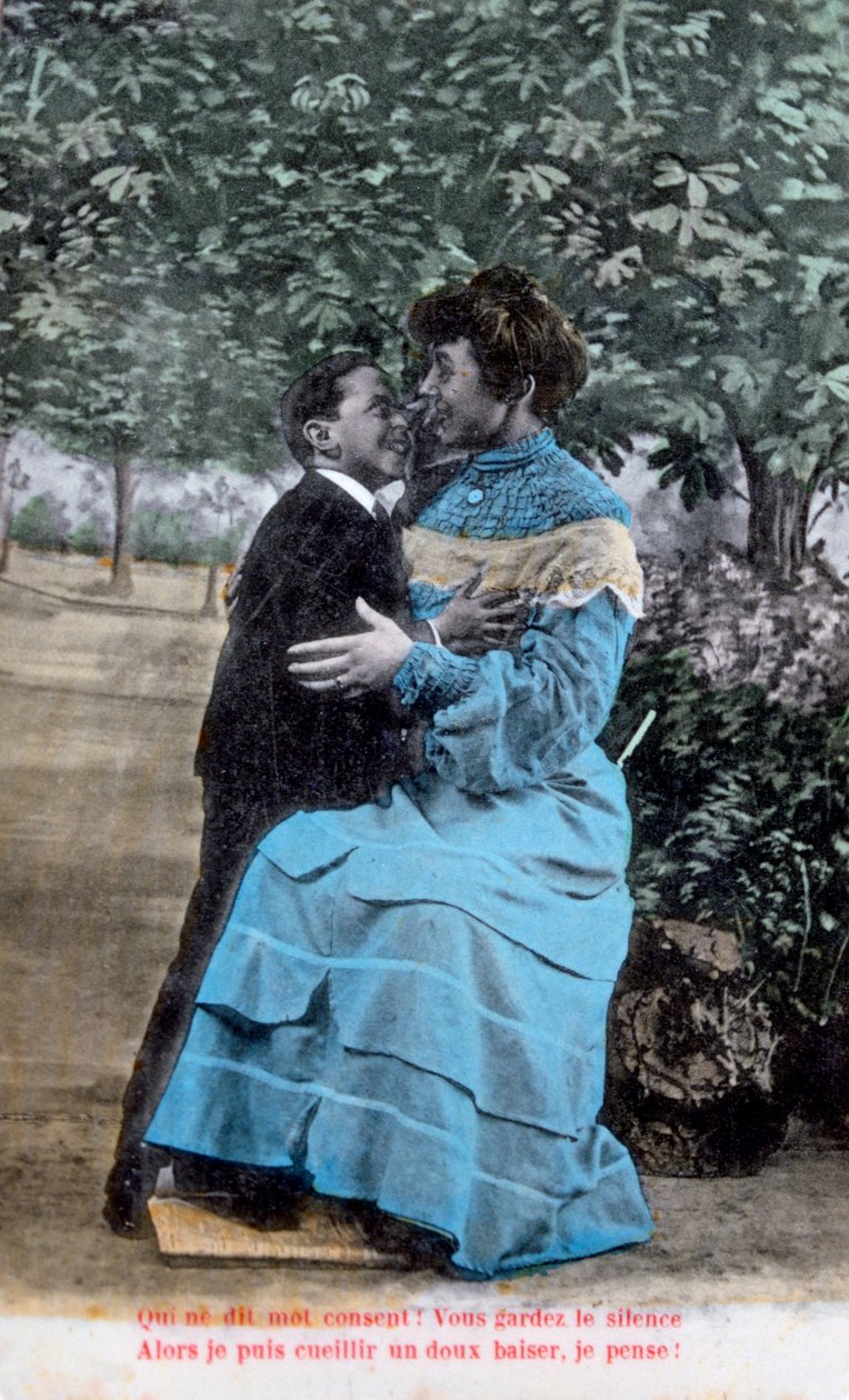 Fransk romantisk postkort, c1900 af Unbekannt