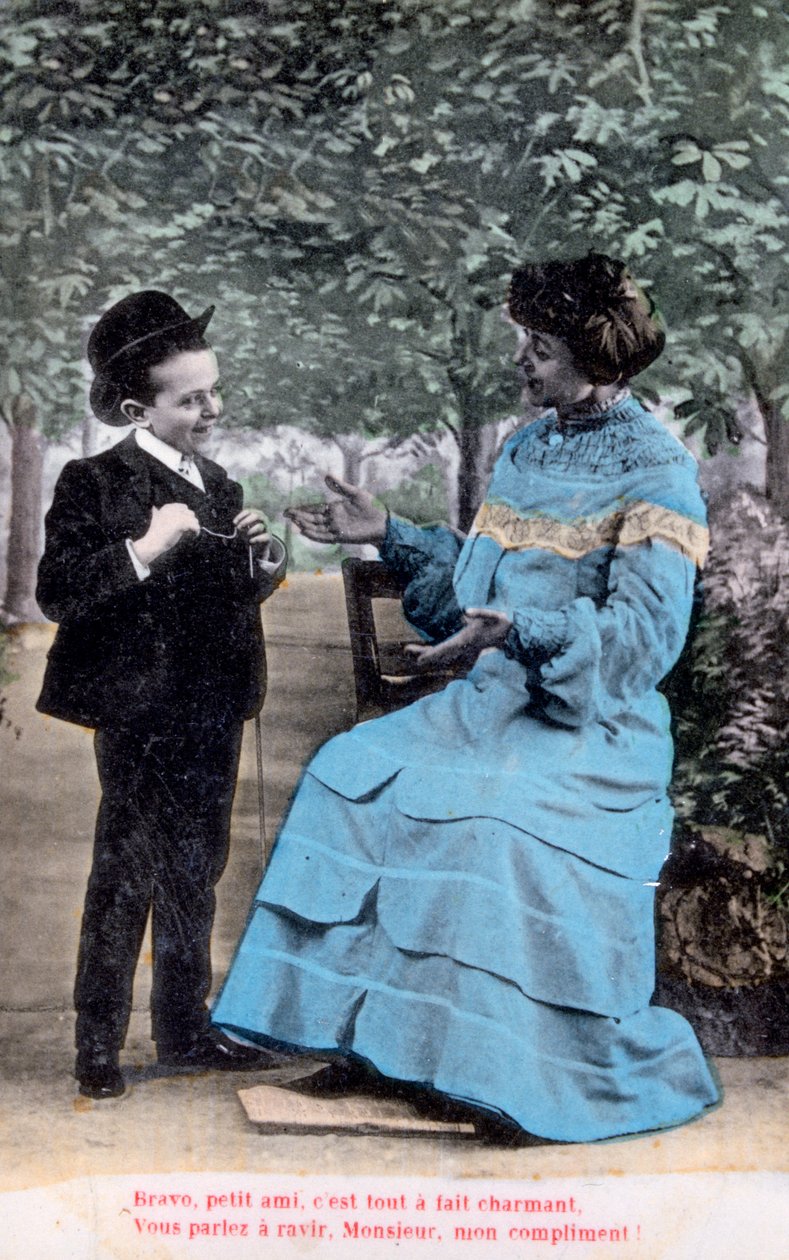 Fransk romantisk postkort, c1900 af Unbekannt
