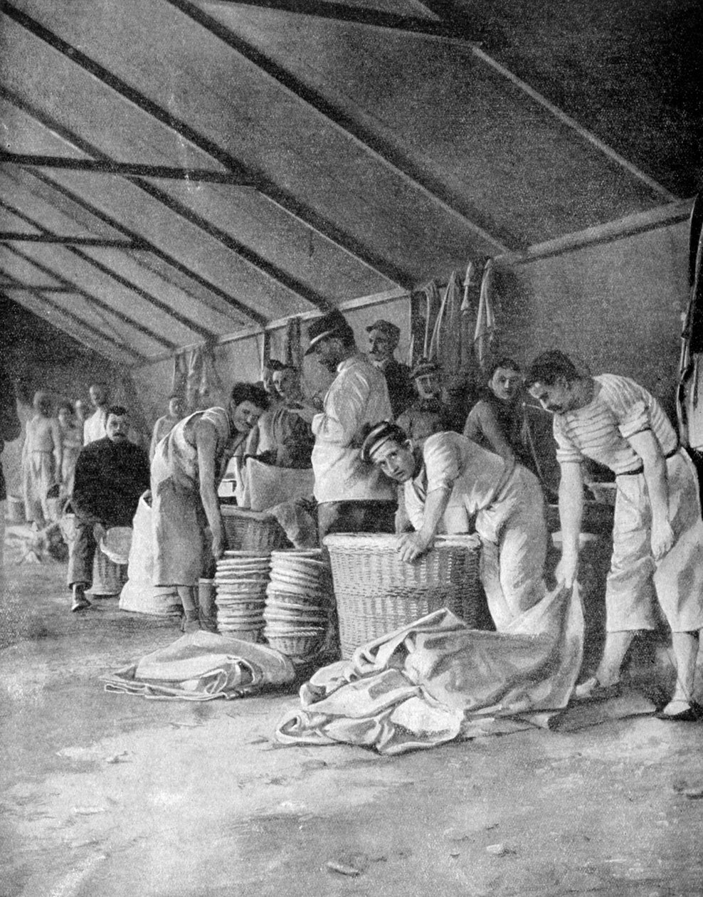 Franske sømænd i en lejr i Moudros, Lemnos, Grækenland, 1915 af Unbekannt
