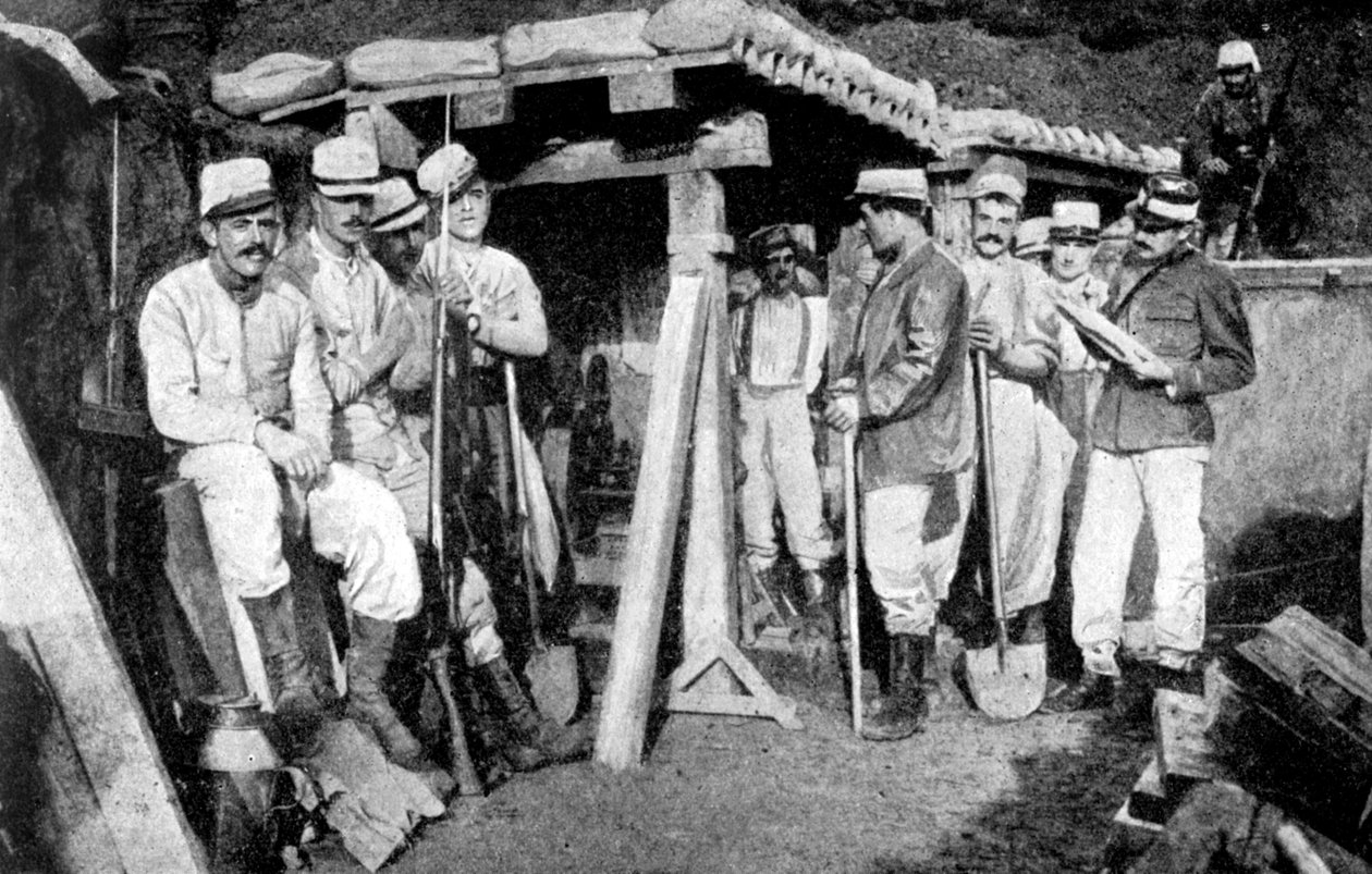 Franske sappere lægger miner, Frankrig, Første Verdenskrig, 1914 af Unbekannt
